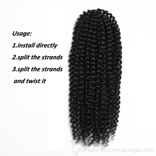Sharopul Kinky Curly Crochet Braiding Hair 12inch Marley Bob muti hairstyle Synthetic Passion Twist Hair